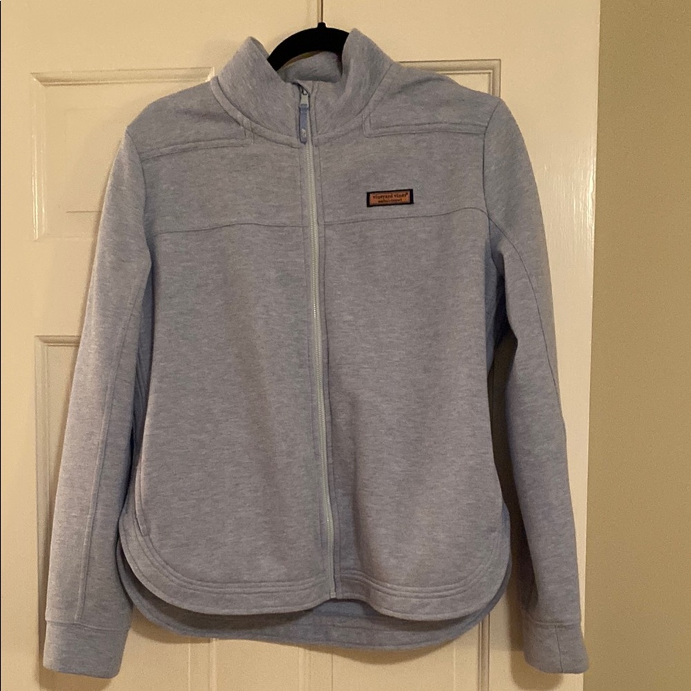 Vineyard vines, light blue full zip sweatshirt